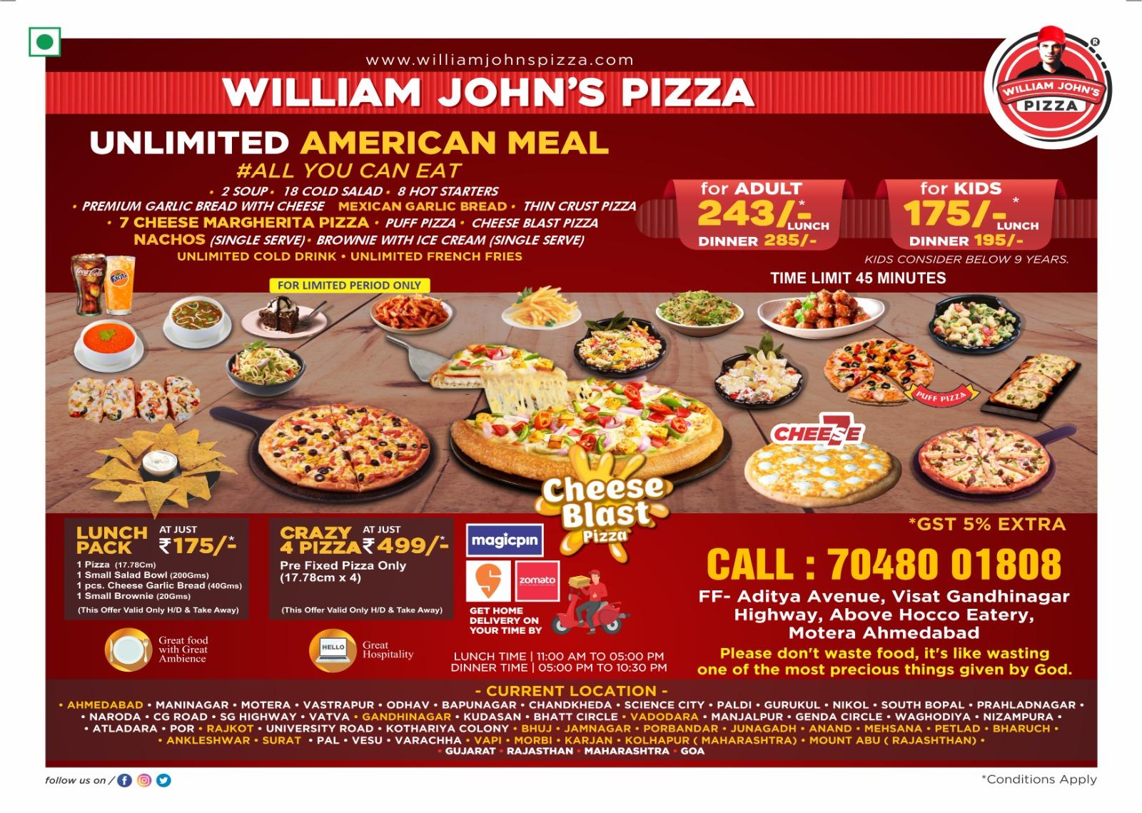 William John's Pizza - Motera